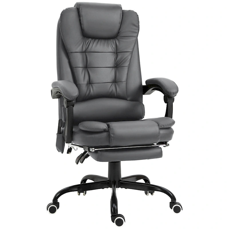 Fauteuil de Bureau de Direction Inclinable Massant à Dossier Haut