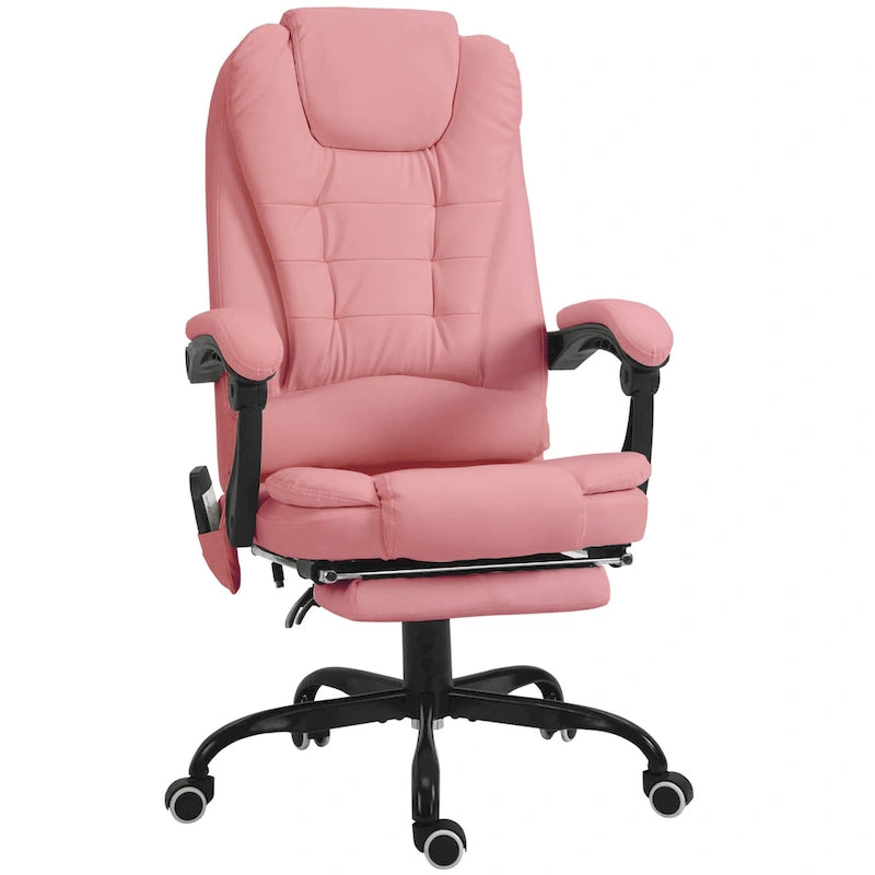 Fauteuil de Bureau de Direction Inclinable Massant à Dossier Haut