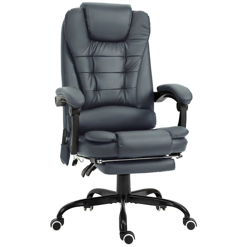 Fauteuil de Bureau de Direction Inclinable Massant à Dossier Haut