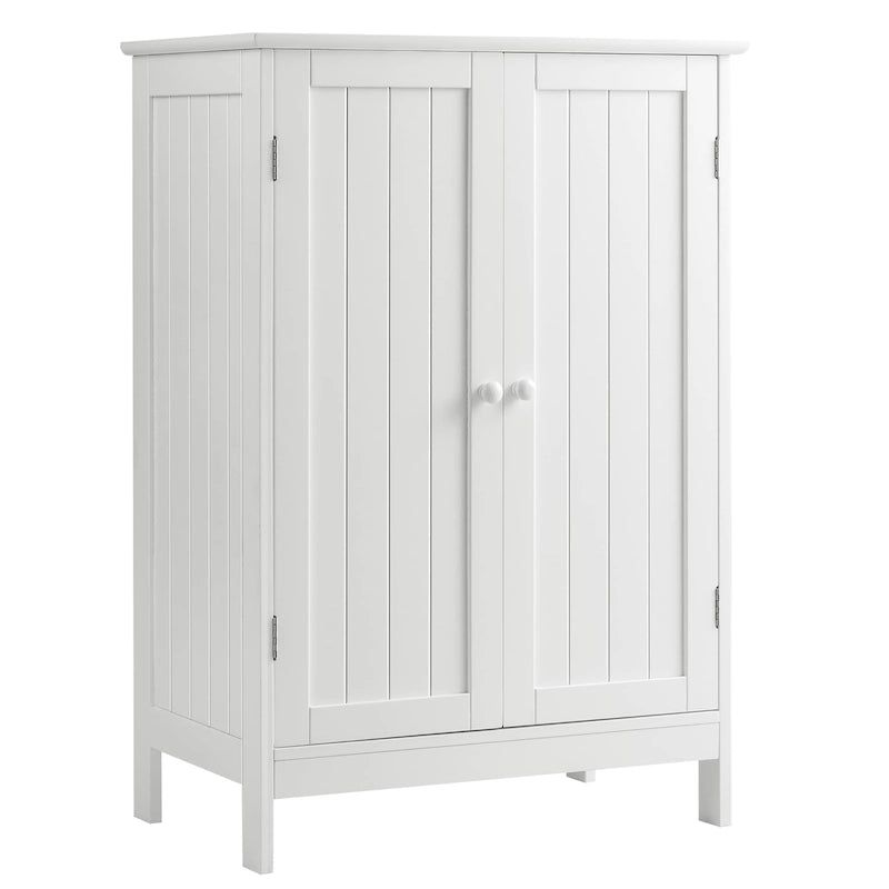 Meuble de rangement de salle de bain avec portes doubles, meuble à chaussures en bois sur pied