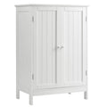 Meuble de rangement de salle de bain avec portes doubles, meuble à chaussures en bois sur pied