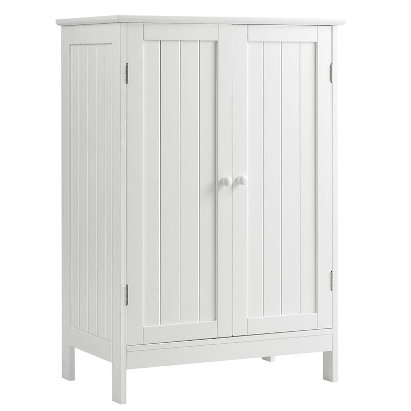 Meuble de rangement de salle de bain avec portes doubles, meuble à chaussures en bois sur pied