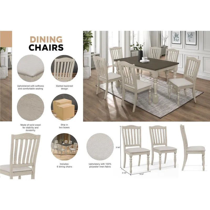 Chaises de salle à manger élégantes du milieu du siècle (lot de 6)