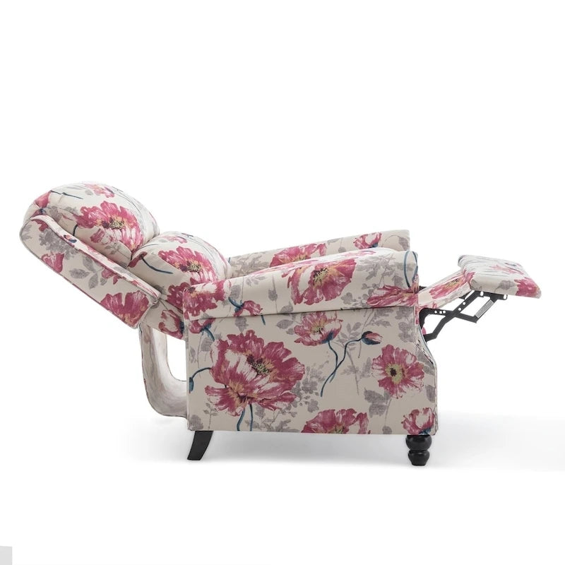 Fauteuil inclinable moderne 2 places avec assise rembourrée en cuir PU/tissu