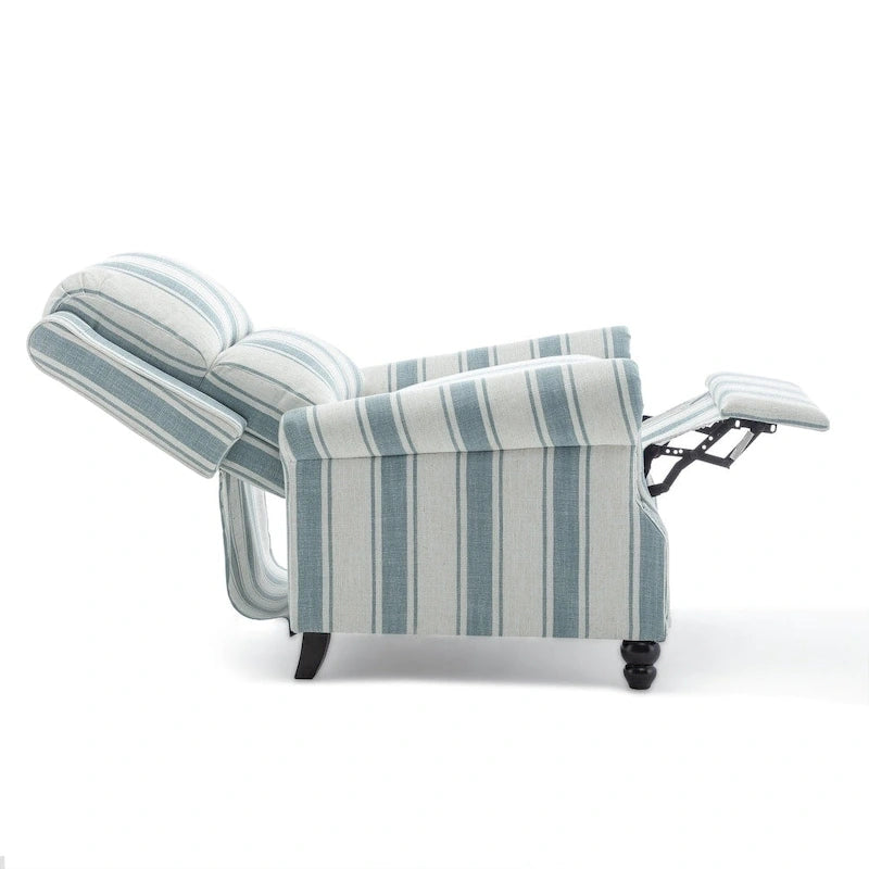 Fauteuil inclinable moderne 2 places avec assise rembourrée en cuir PU/tissu