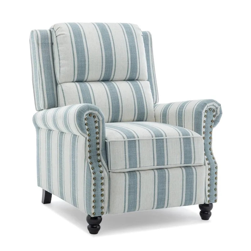 Fauteuil inclinable moderne 2 places avec assise rembourrée en cuir PU/tissu