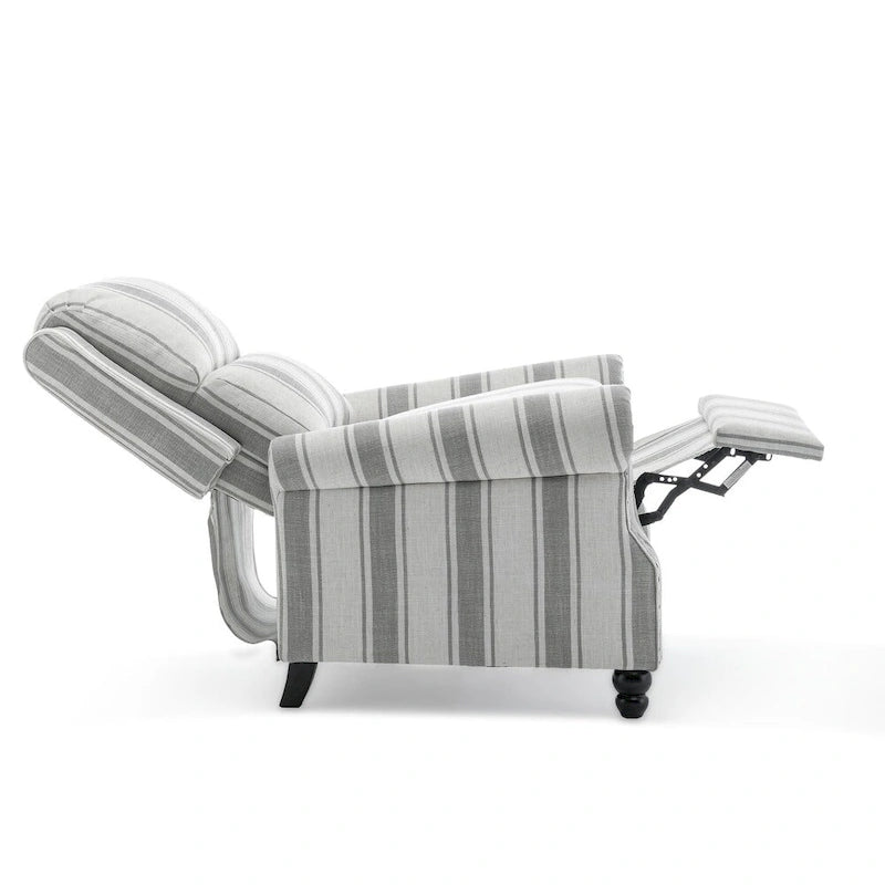 Fauteuil inclinable moderne 2 places avec assise rembourrée en cuir PU/tissu