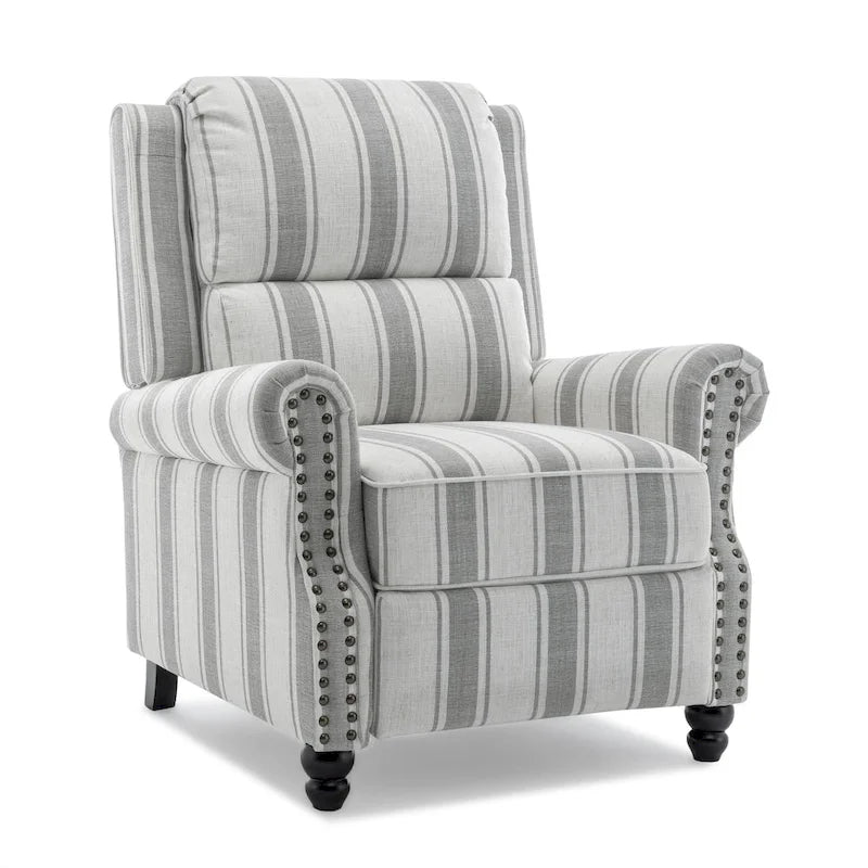 Fauteuil inclinable moderne 2 places avec assise rembourrée en cuir PU/tissu