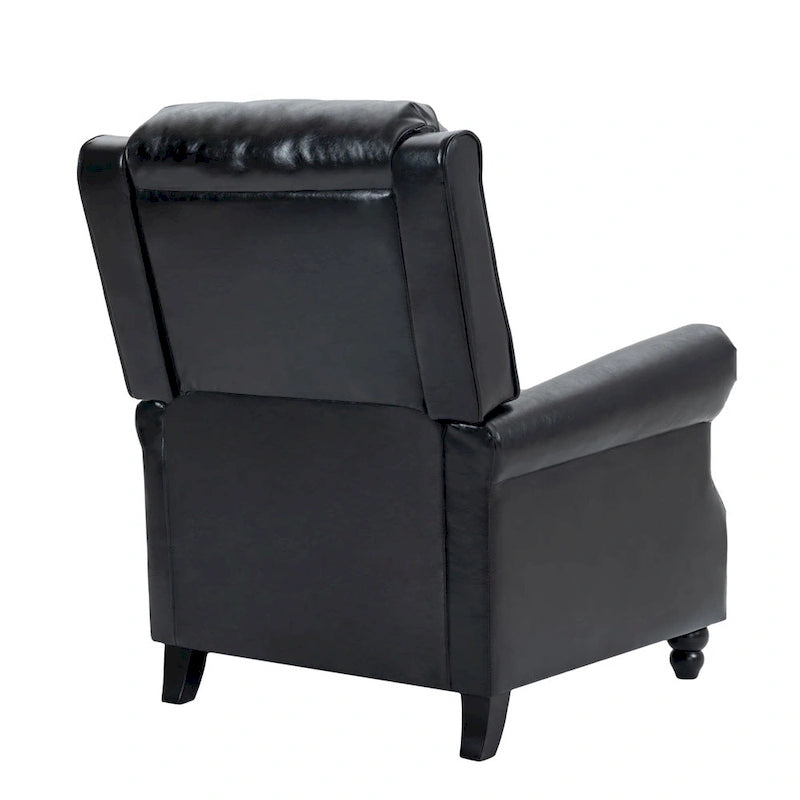 Fauteuil inclinable moderne 2 places avec assise rembourrée en cuir PU/tissu