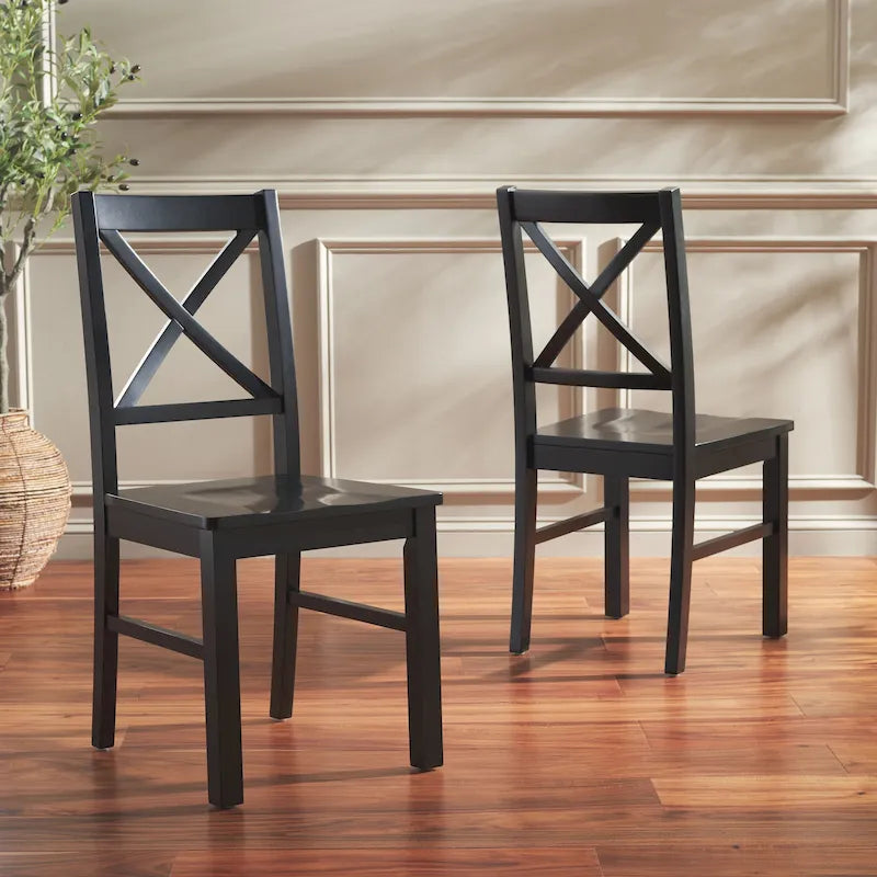 Chaise de salle à manger blanc/naturel - 17,5 L x 19,5 P x 37 H - 18L x 20P x 37H