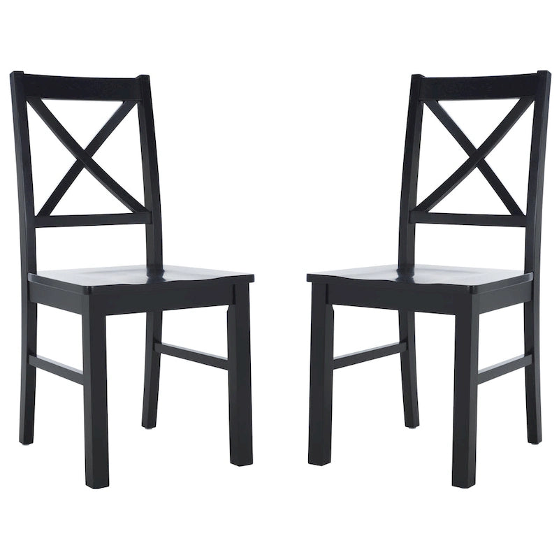 Chaise de salle à manger blanc/naturel - 17,5 L x 19,5 P x 37 H - 18L x 20P x 37H