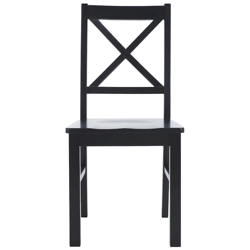 Chaise de salle à manger blanc/naturel - 17,5 L x 19,5 P x 37 H - 18L x 20P x 37H