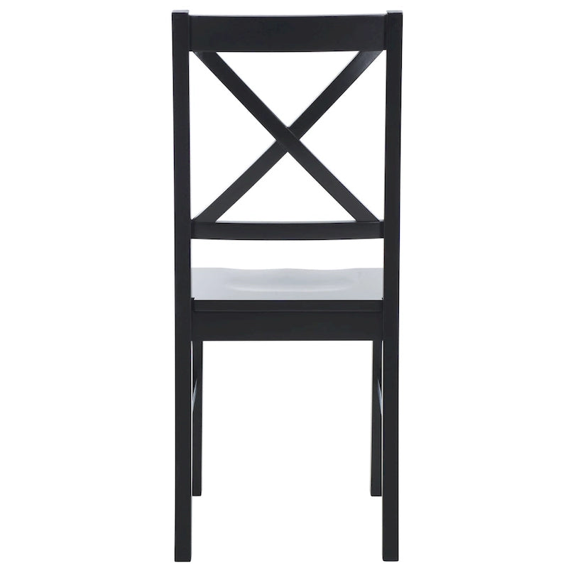 Chaise de salle à manger blanc/naturel - 17,5 L x 19,5 P x 37 H - 18L x 20P x 37H