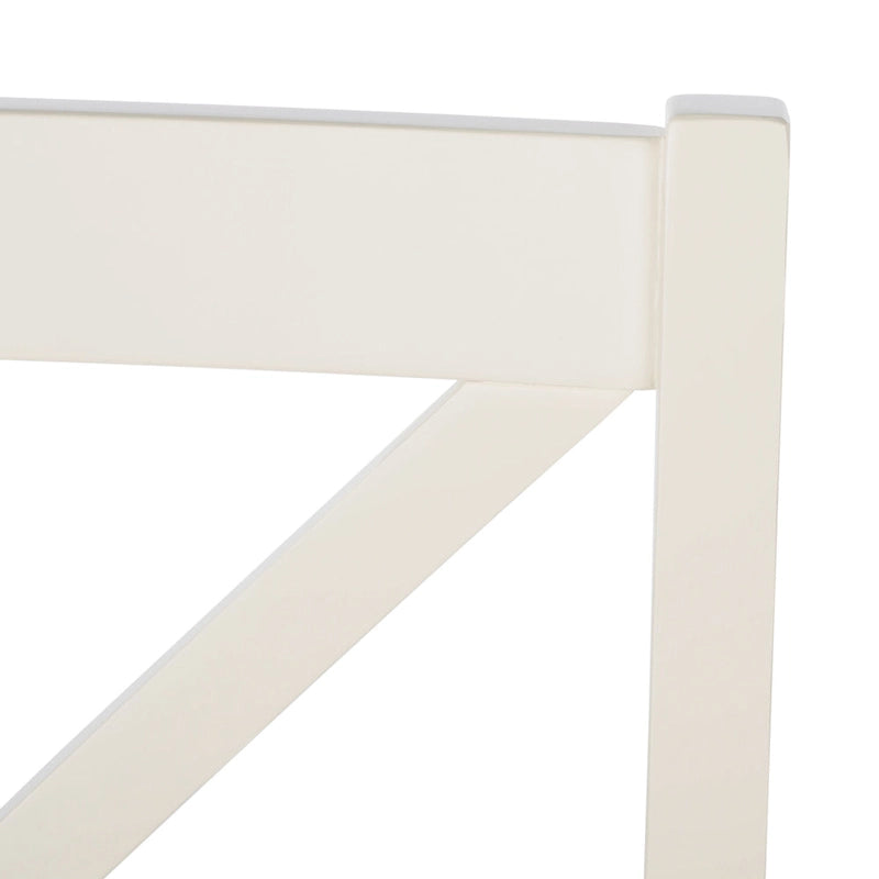 Chaise de salle à manger blanc/naturel - 17,5 L x 19,5 P x 37 H - 18L x 20P x 37H
