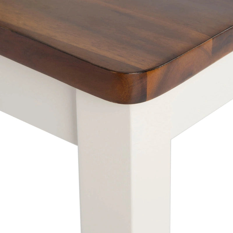 Chaise de salle à manger blanc/naturel - 17,5 L x 19,5 P x 37 H - 18L x 20P x 37H
