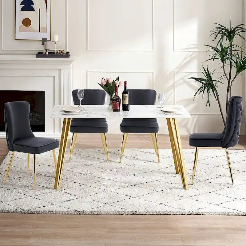 Ensemble de 2 chaises de chambre à dossier capitonné