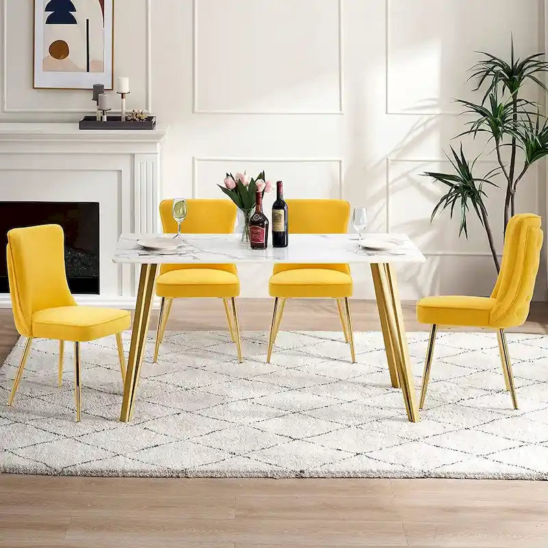 Ensemble de 2 chaises de chambre à dossier capitonné