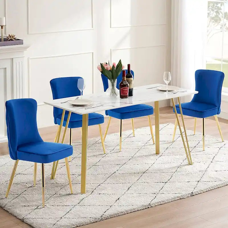 Ensemble de 2 chaises de chambre à dossier capitonné