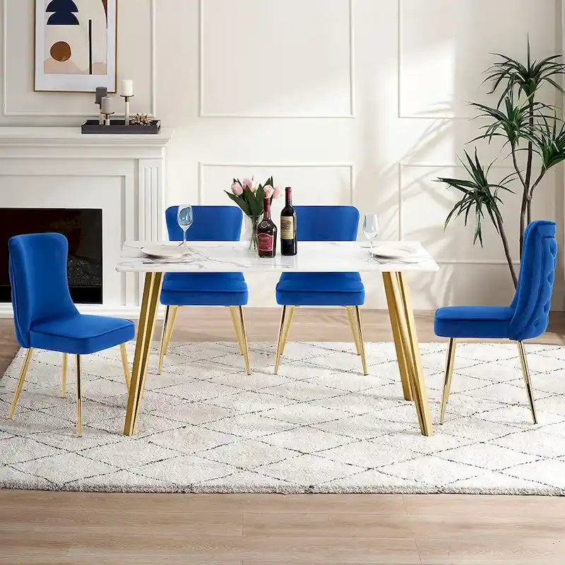 Ensemble de 2 chaises de chambre à dossier capitonné