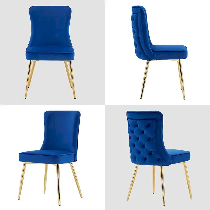 Ensemble de 2 chaises de chambre à dossier capitonné