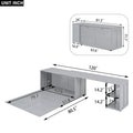 Queen Size Murphy Bed with Rotable Desk
