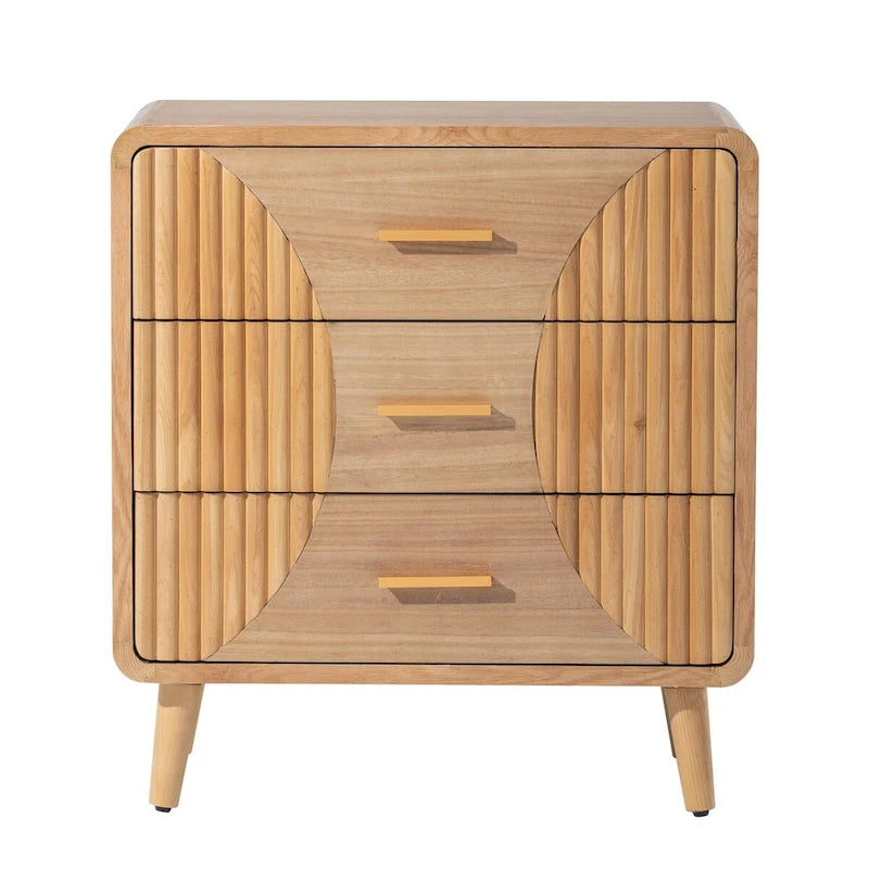 Table de chevet de ferme, Table de chevet de style Mid-Century avec finition artisanale, style bohème, rustique, bois naturel