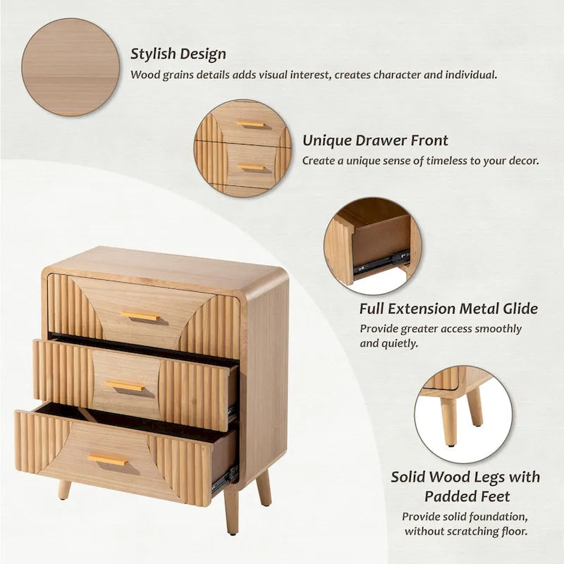 Table de chevet de ferme, Table de chevet de style Mid-Century avec finition artisanale, style bohème, rustique, bois naturel