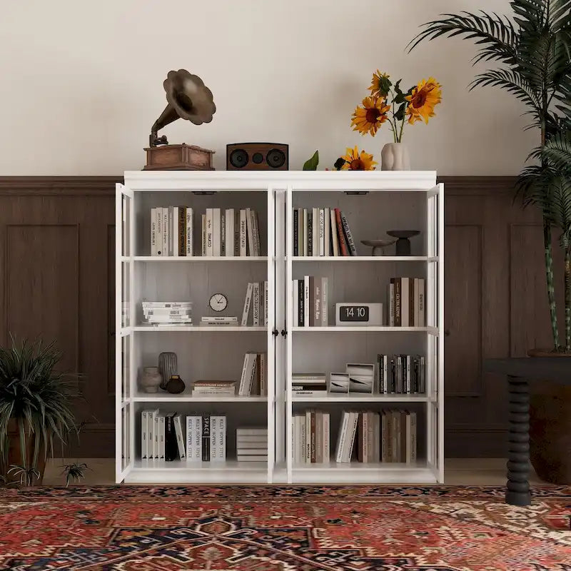 Ensemble de Rangement Sophistiqué : Buffet Bibliothèque Armoire