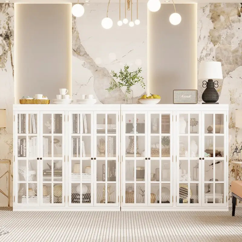 Ensemble de Rangement Sophistiqué : Buffet Bibliothèque Armoire