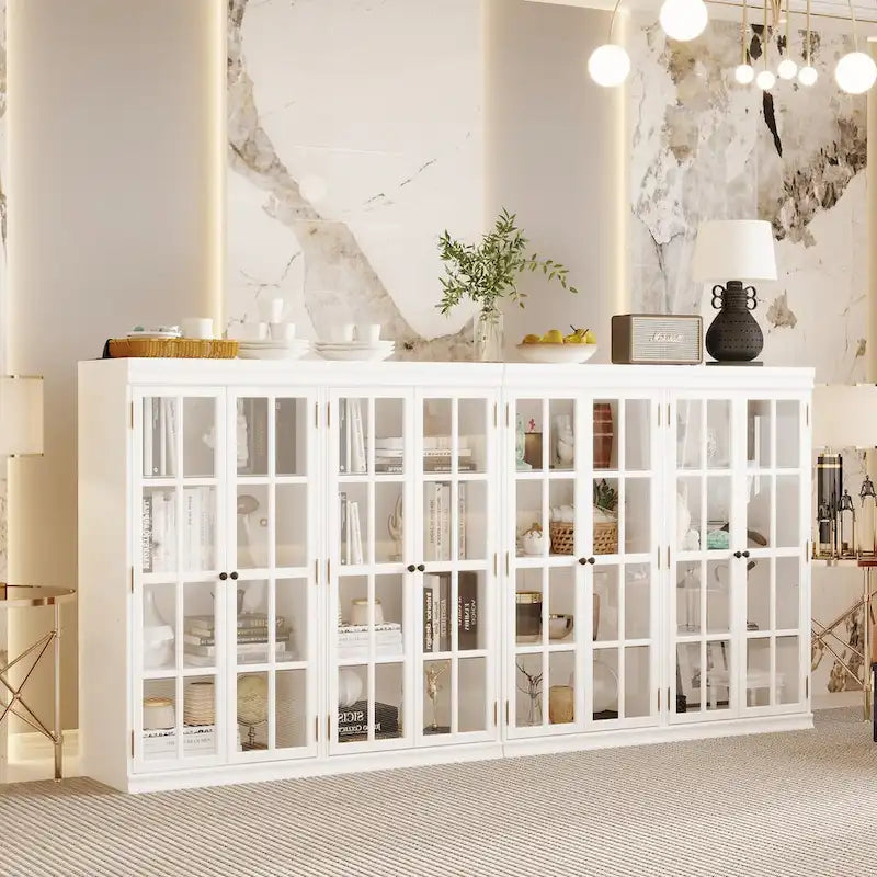 Ensemble de Rangement Sophistiqué : Buffet Bibliothèque Armoire