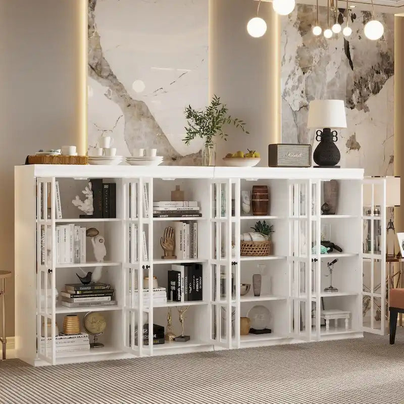 Ensemble de Rangement Sophistiqué : Buffet Bibliothèque Armoire