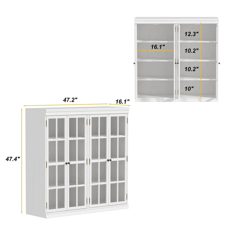 Ensemble de Rangement Sophistiqué : Buffet Bibliothèque Armoire