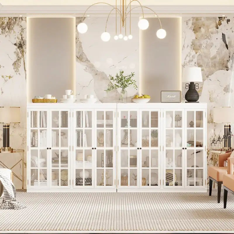 Ensemble de Rangement Sophistiqué : Buffet Bibliothèque Armoire