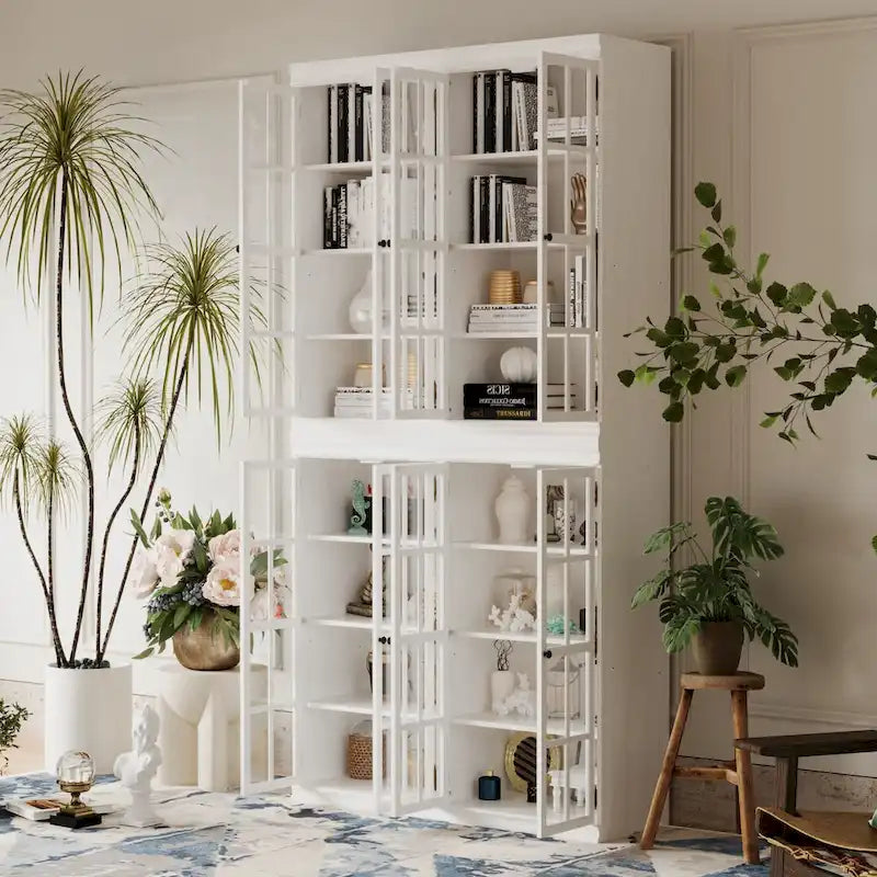 Ensemble de Rangement Sophistiqué : Buffet Bibliothèque Armoire