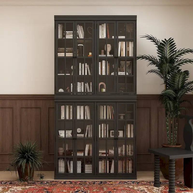 Ensemble de Rangement Sophistiqué : Buffet Bibliothèque Armoire