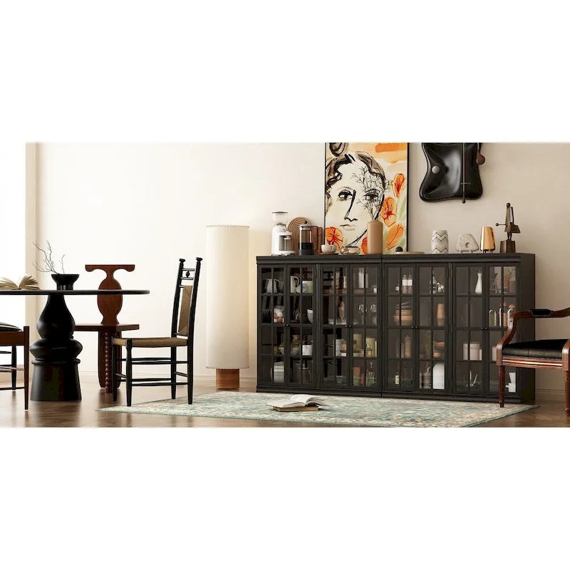 Ensemble de Rangement Sophistiqué : Buffet Bibliothèque Armoire