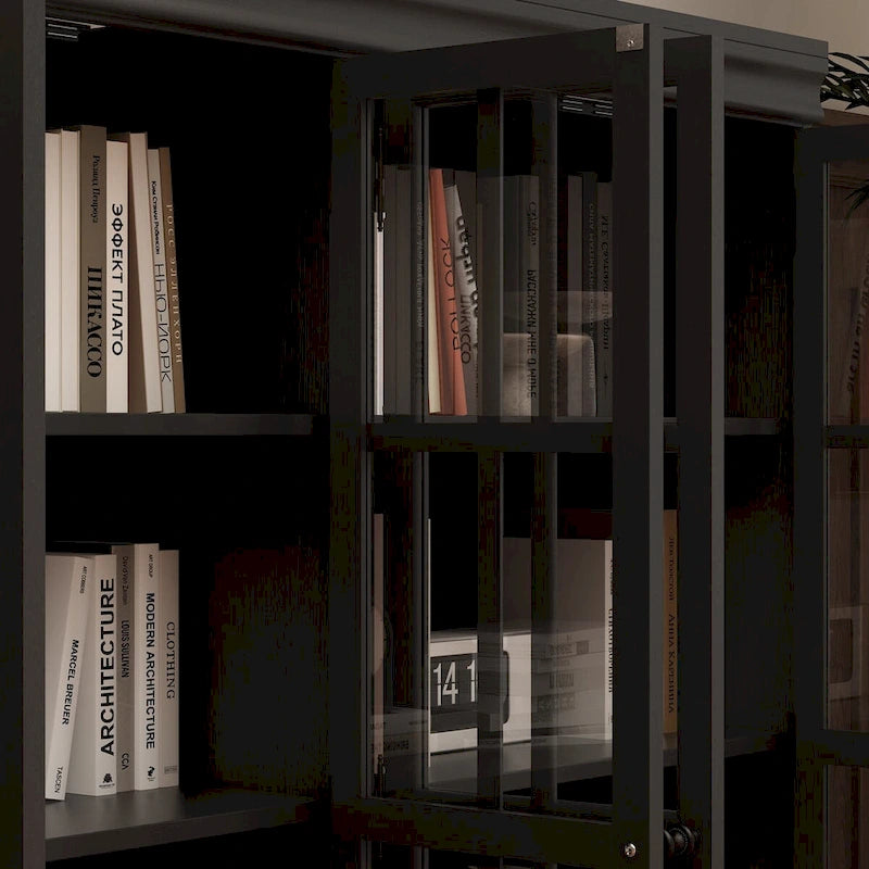 Ensemble de Rangement Sophistiqué : Buffet Bibliothèque Armoire