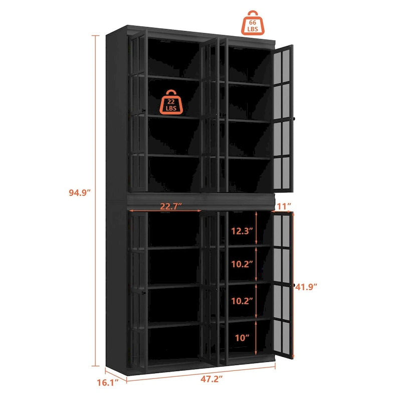 Ensemble de Rangement Sophistiqué : Buffet Bibliothèque Armoire