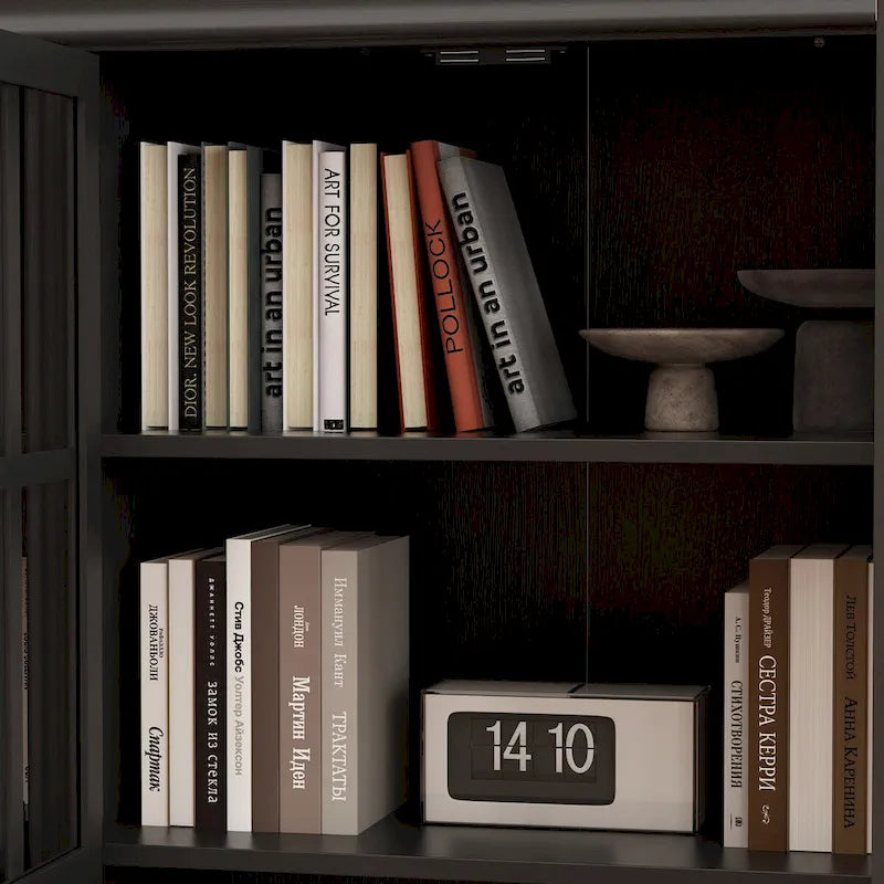 Ensemble de Rangement Sophistiqué : Buffet Bibliothèque Armoire