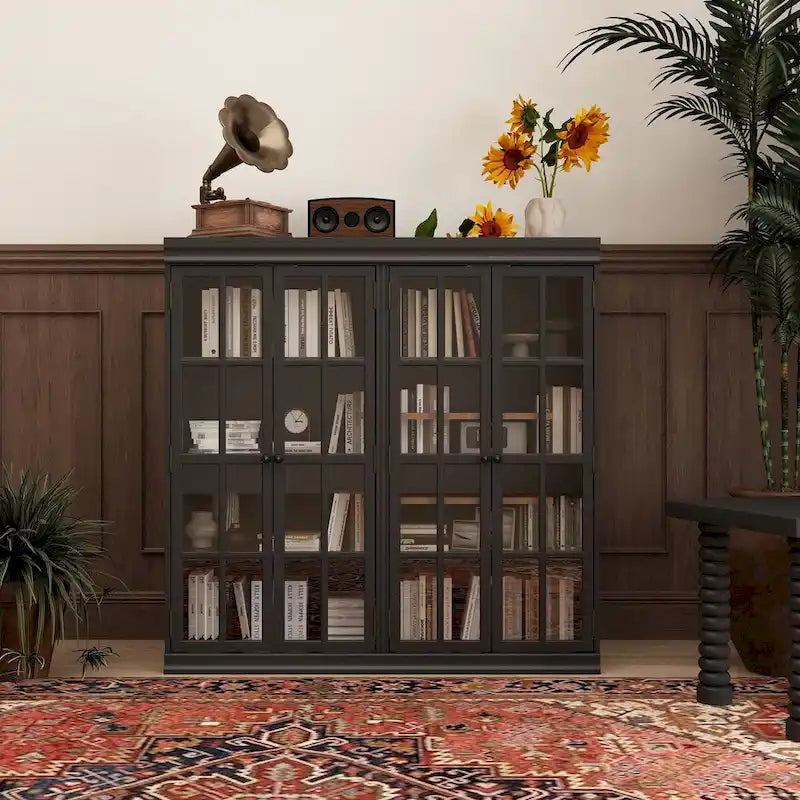 Ensemble de Rangement Sophistiqué : Buffet Bibliothèque Armoire