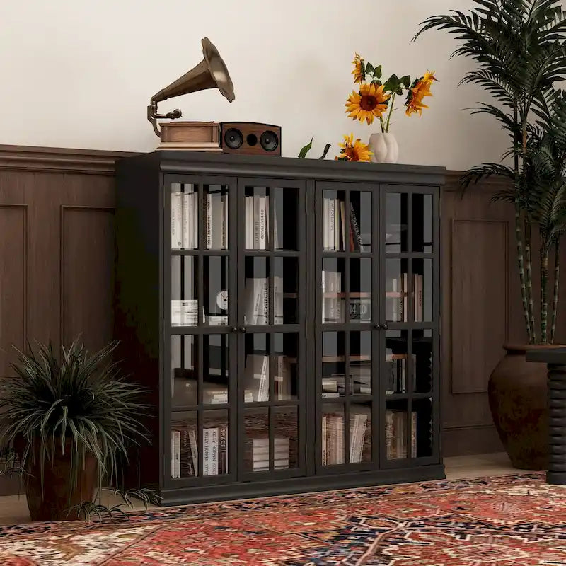 Ensemble de Rangement Sophistiqué : Buffet Bibliothèque Armoire